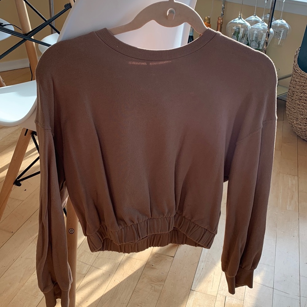 Zara crop crewneck